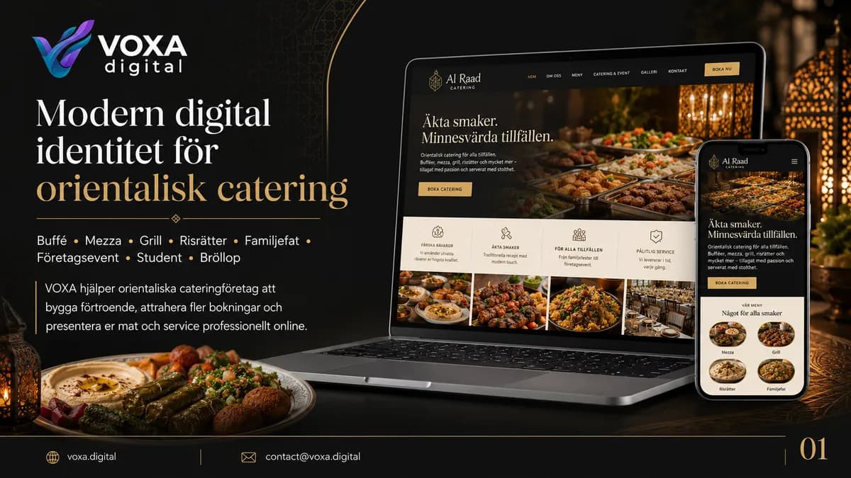 Al Raad Catering — Catering brand & website design by Weva